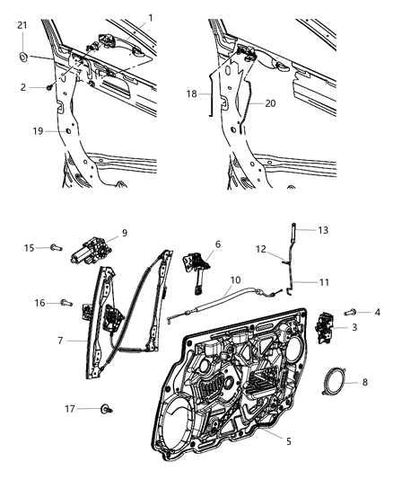 2013 Dodge Avenger Cable-Inside Handle To Latch Diagram for 68104172AA