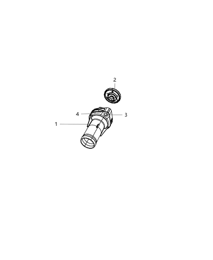 2009 Dodge Nitro Thermostat & Related Parts Diagram 3