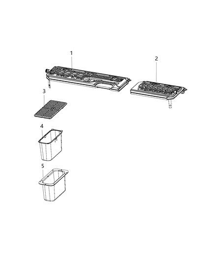 2017 Ram 3500 Pickup Floor Cargo Storage Diagram