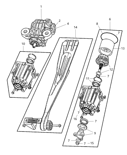 2004 Dodge Grand Caravan Differential - Rear Diagram