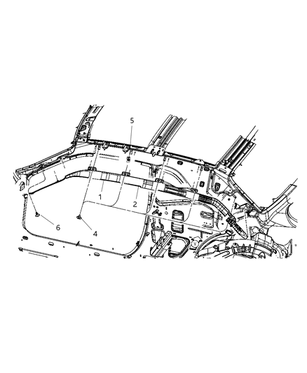 2008 Dodge Challenger Support Diagram for 4662045AC