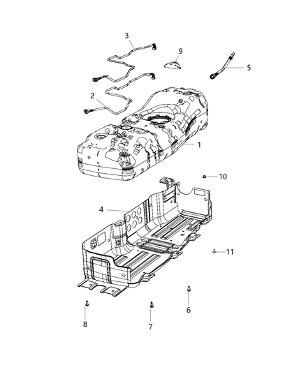 2021 Jeep Gladiator Tank-Fuel Diagram for 68332314AB