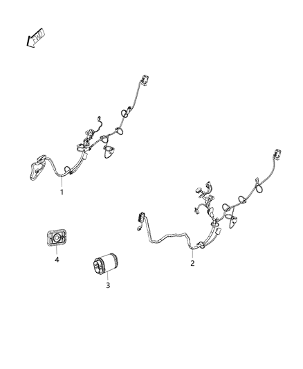 2015 Ram ProMaster 1500 Wiring-Front Door Diagram for 68171802AE