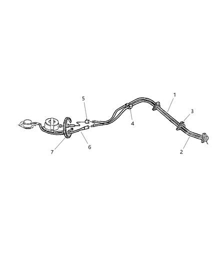 2000 Jeep Cherokee Fuel Lines, Rear Diagram 2