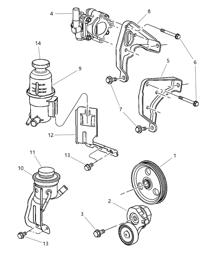 2001 Chrysler PT Cruiser Bracket-Belt Diagram for 4668509AB