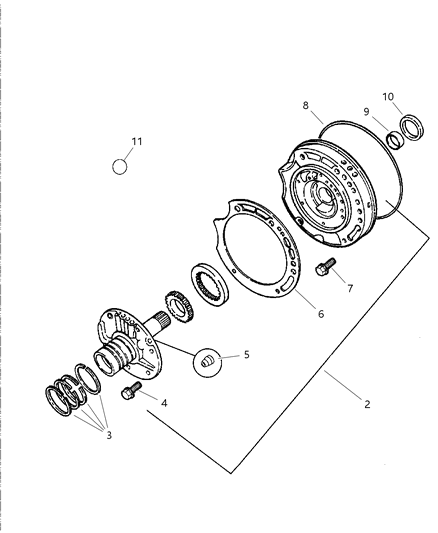 2002 Chrysler Concorde Seal Pkg-Transmission Oil Pump Diagram for 4883272