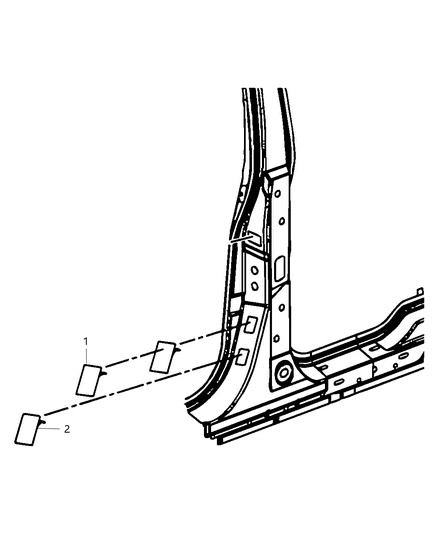 2012 Dodge Journey B-Pillar Diagram