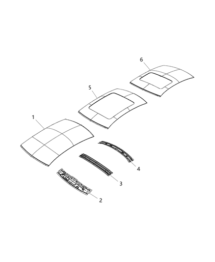 2015 Chrysler 200 Roof Panel Diagram