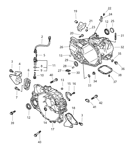 2005 Dodge Stratus Bolt Diagram for MF140270