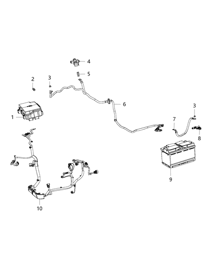 2018 Jeep Grand Cherokee Electrical Battery Alternator Wiring Diagram for 68352050AA