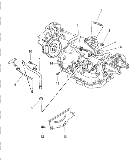 1997 Dodge Intrepid Transaxle Mounting & Miscellaneous Parts Diagram