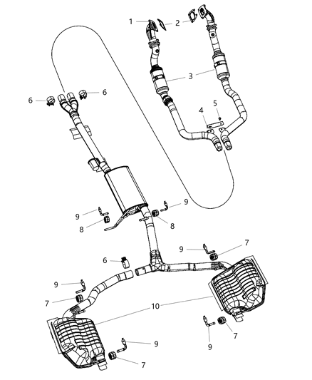 2014 Dodge Charger Exhaust System Diagram 1