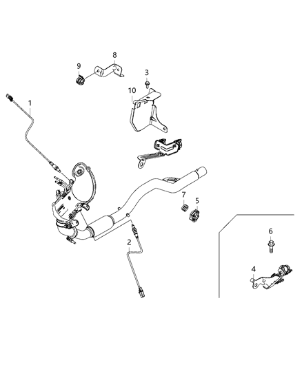 2019 Jeep Renegade Oxygen Sensor Diagram for 68410612AA