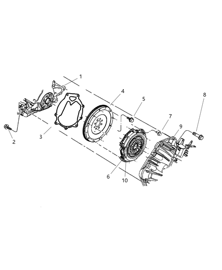 2007 Dodge Caliber Clutch-Modular Diagram for 5062150AC