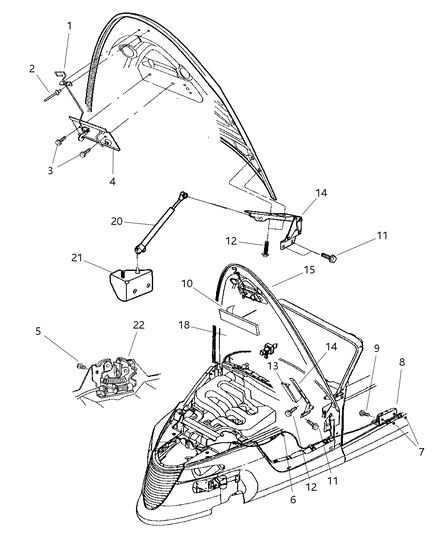 2001 Chrysler Prowler Seal-Radiator Diagram for 4786775