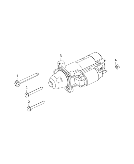 2020 Jeep Cherokee Starter & Related Parts Diagram 2