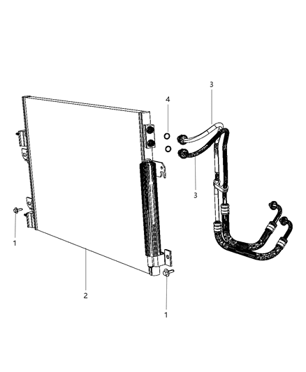 2013 Jeep Compass Transmission Oil Cooler & Lines Diagram 1