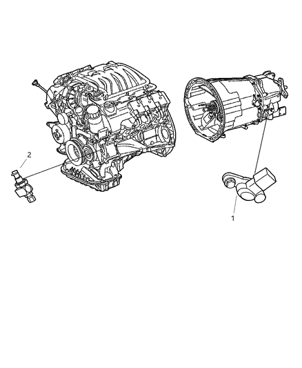 2008 Chrysler Crossfire Switches - Drive Train Diagram