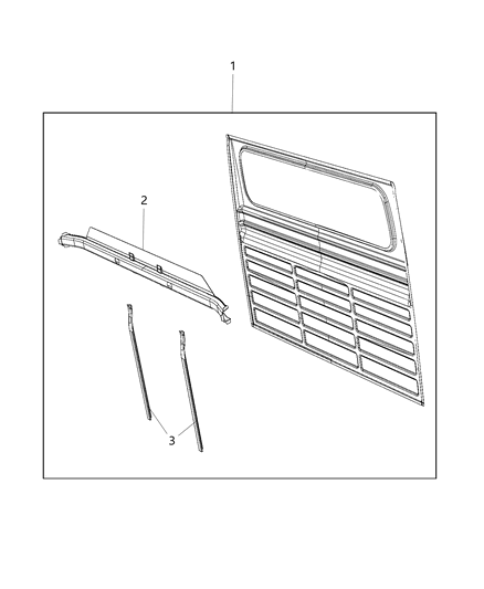 2020 Ram ProMaster 3500 Aperture Panel And Pillar Supports - Cab Back Diagram