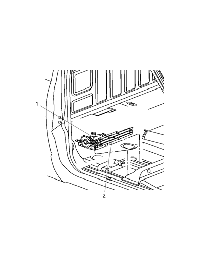 2004 Dodge Ram 1500 Label-Jack Caution Diagram for 52110392AA