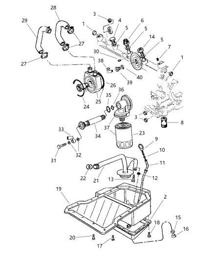 1999 Jeep Cherokee Engine Oiling Diagram 1