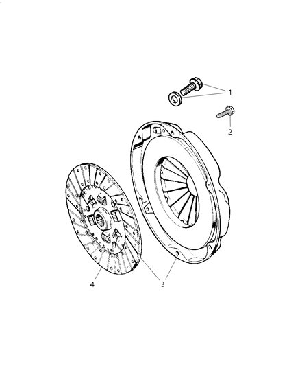 2001 Dodge Dakota Disc-Clutch Diagram for 52107829AA