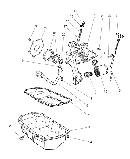 1997 Chrysler Cirrus Engine Oiling Diagram 2