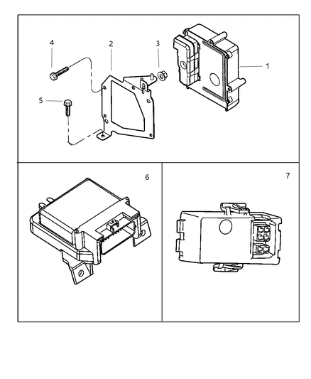 1999 Chrysler Concorde Module-Transmission Control Diagram for 4606936AD