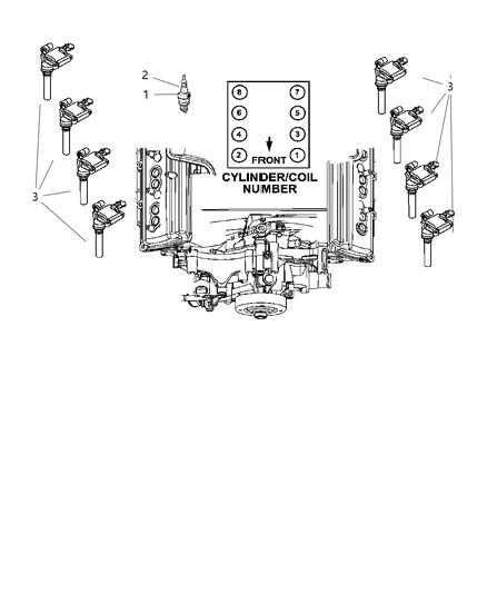 2006 Jeep Grand Cherokee Spark Plug, Ignition Wires, And Coil Diagram