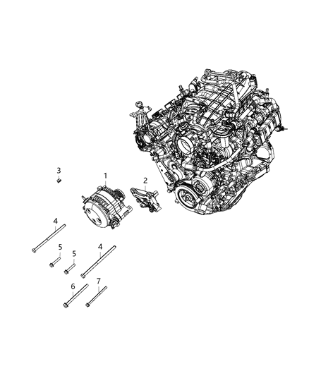 2020 Jeep Gladiator Generator/Alternator & Related Parts Diagram