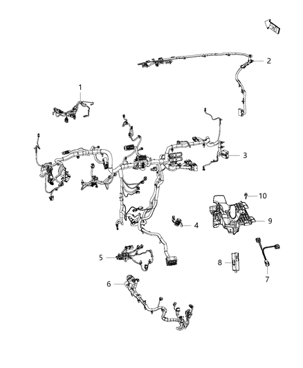 2014 Jeep Cherokee Wiring - Instrument Panel Diagram