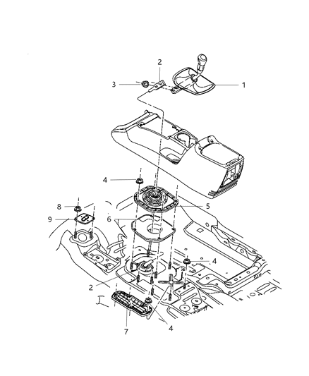 2007 Jeep Liberty Seal-GEARSHIFT Lever Diagram for 52129244AB