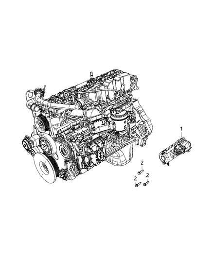 2020 Ram 2500 Starter & Related Parts Diagram 2