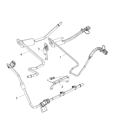 2019 Ram 1500 Classic Fuel Lines, Front Diagram 1