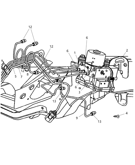 2000 Dodge Neon Anti-Lock Brake Control Diagram