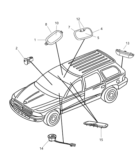 2008 Dodge Durango Lamps Interior Diagram