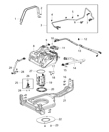 2015 Ram 3500 Module-Diesel Exhaust Fluid Diagram for 52029927AA