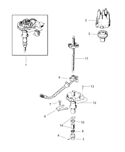 1997 Jeep Wrangler Distributor Diagram 1