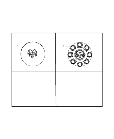 2006 Dodge Ram 3500 Center Caps Diagram