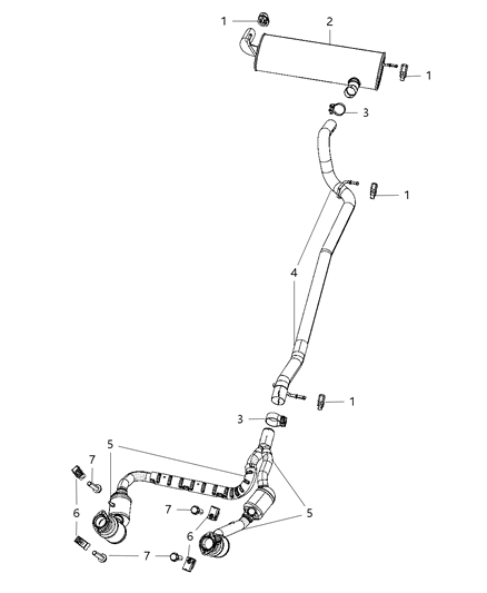 2011 Jeep Wrangler Exhaust Extension Pipe Diagram for 52059939AG