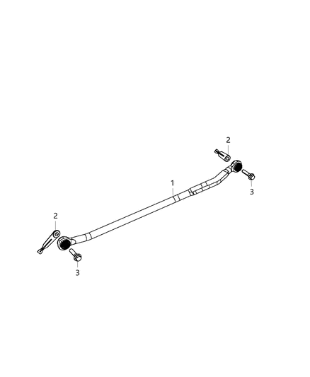 2011 Ram 2500 Front Stabilizer Bar, Track Diagram