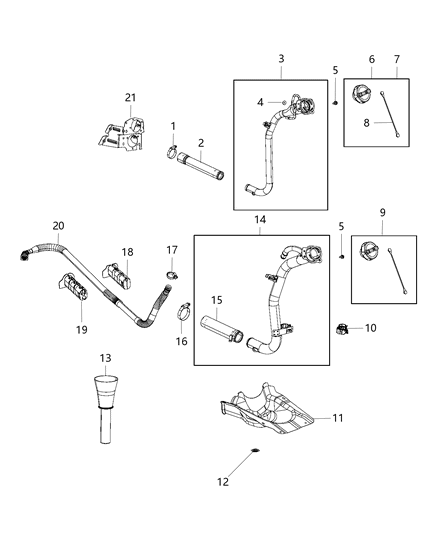 2021 Ram ProMaster 3500 Cap-Fuel Filler Diagram for 68460906AA