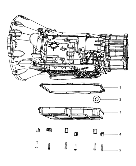 2014 Dodge Charger Oil Pan, Filter , Cover And Related Parts Diagram 2