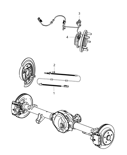 2013 Ram 1500 Sensor-Wheel Speed Diagram for 68053861AC