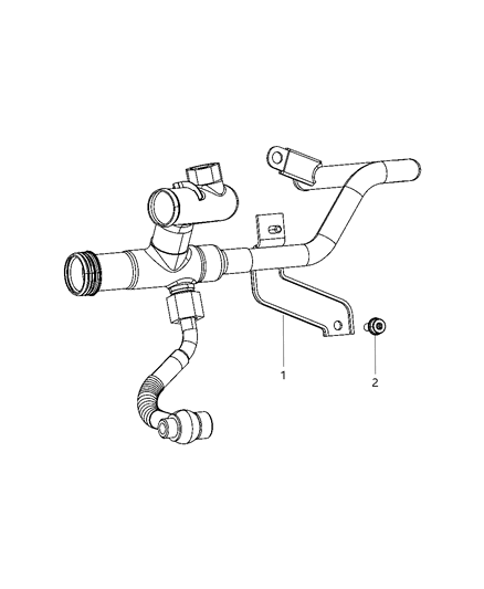 2015 Dodge Dart Coolant Tubes Diagram 1