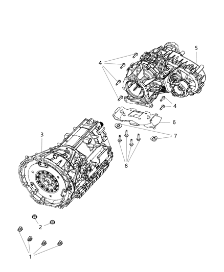 2019 Jeep Wrangler Transmission Support And Mounting Diagram