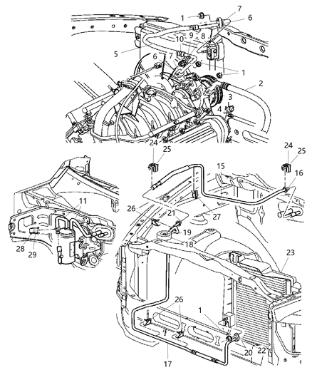 2006 Dodge Ram 1500 Plumbing - A/C Diagram 1