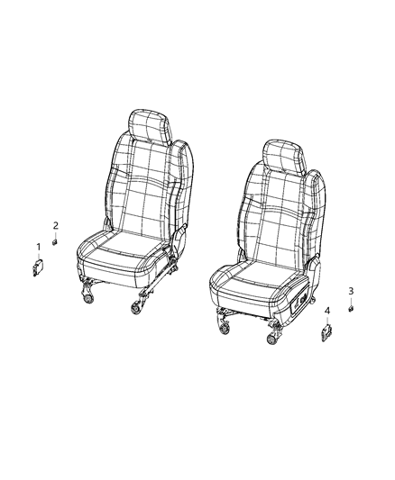 2020 Ram 3500 Switches - Seats Diagram