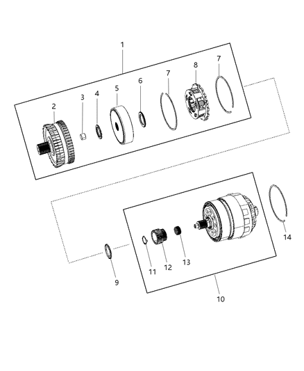 2008 Chrysler Pacifica Gear Train - Underdrive Compounder Diagram 3