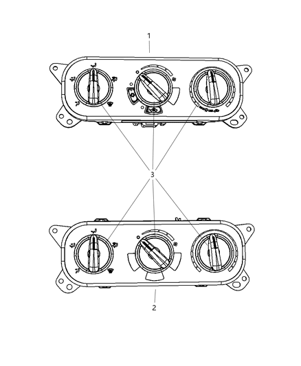 2009 Chrysler PT Cruiser Switches Heating & A/C Diagram